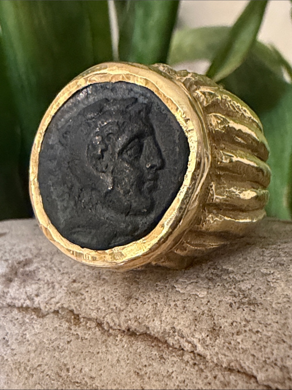 Katy Briscoe ancient 18k coin ring